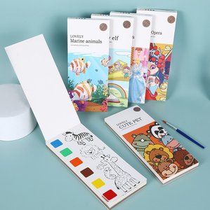 Customizable Watercolor Coloring Sketchbook Gouache Paint Doodle Paper Children's Enlightenment Dip Drawing Book