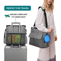 Sac de voyage pour chien d'extérieur avec conteneur pour nourriture, équipement multifonctionnel pour animaux de compagnie, rangement pour animaux de compagnie, sacs à dos pour chiens, accessoires pour chiens