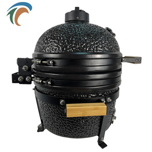 <span class=keywords><strong>Barbecue</strong></span> en céramique Kamado 16 pouces, <span class=keywords><strong>Barbecue</strong></span> Vertical d'intérieur, charbon de bois, fournitures de jardin extérieur, Patio, queue de feu en forme d'œuf, four à fumée - Product Image 6