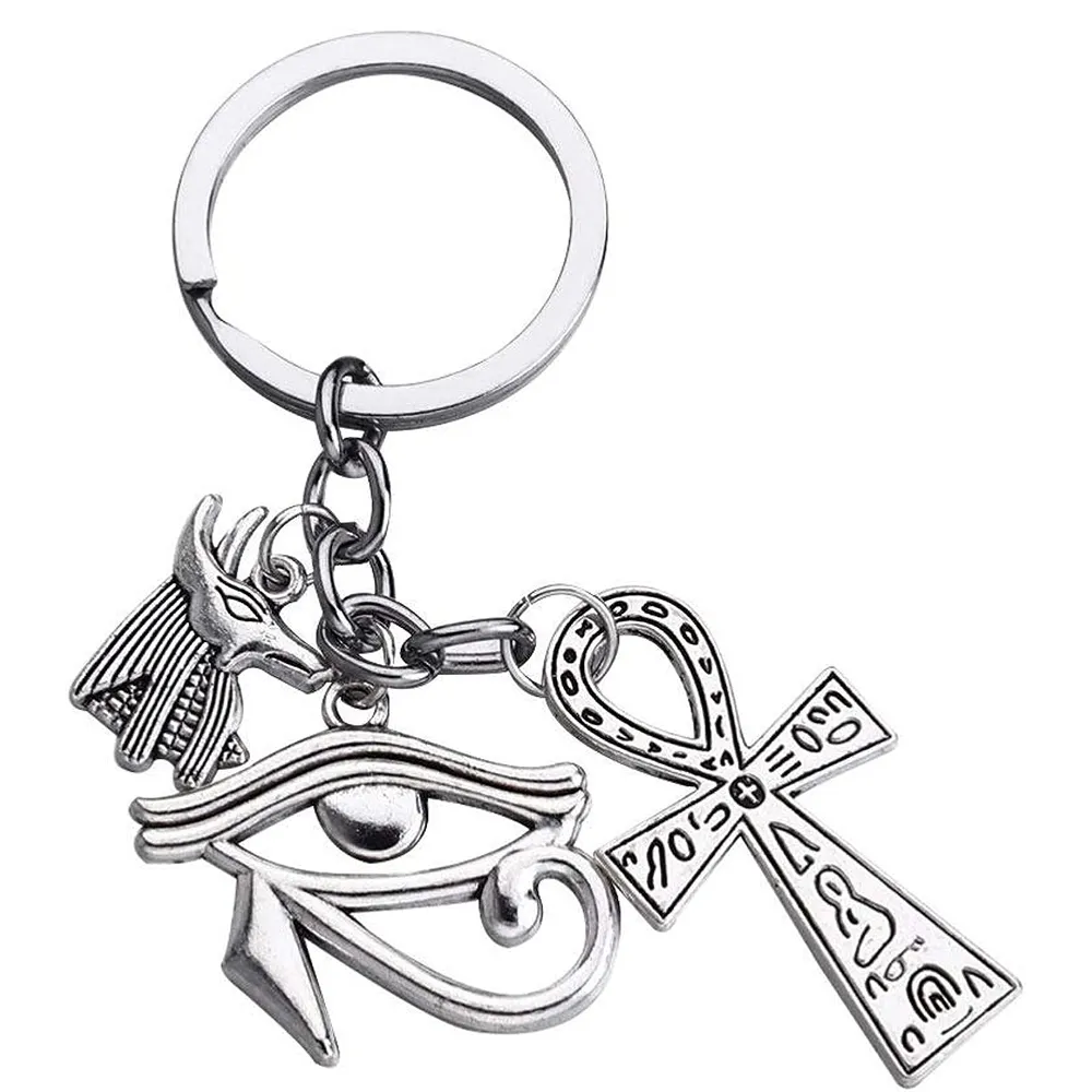 Simbol Mesir Anubis gantungan kunci hadiah Mesir gantungan kunci kepribadian gantungan kunci baru