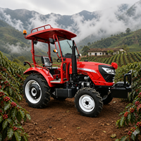 Tracteur agricole à roues 4x4 de 80 CV avec cabine climatisée, système hydraulique robuste et capacité de levage élevée pour le travail agricole moderne
