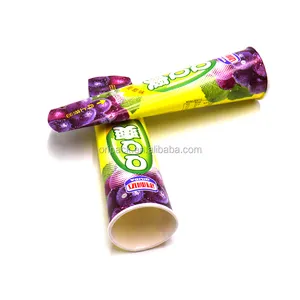 Custom Printed 120ml Ice Cream Paper Callipo Tube Disposable Ice Lolly Squeeze Tubes