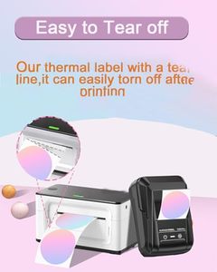 Round Self-Adhesive Labels 1.96 Inch Paper Digital Printed Durable Gift Craft Labels 420 per <b>Roll</b> - Product Image 3