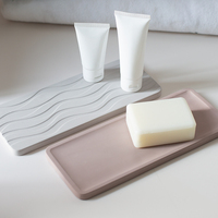 Plateau en pierre de diatomite naturelle absorbant l'eau, antimicrobien, disponible en deux côtés, plateau pour évier de cuisine et salle de bain