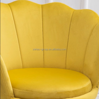 Expédition Rapide - Fauteuil de Salle à Manger Moderne de Luxe Grande Taille Convertible en Velours, Design Coquille de Lotus Huître pour École