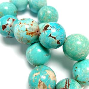 Bracelet en Turquoise <span class=keywords><strong>Turquenite</strong></span>, perles de 17 mm, cristal, soutien spirituel - Product Image 3