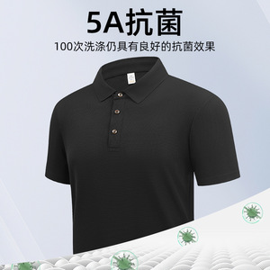 Camiseta Polo de Nailon 75% con Absorción de Humedad, Color Sólido, Delgada, Informal, con Impresión de Logotipo Personalizado - Product Image 2