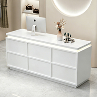 Comptoir d'accueil plat moderne pour bureau, hôtel, ou magasin de vêtements – Conception de comptoir de caisse