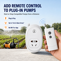 Prise de télécommande RF longue portée pour pompes à eau compatibles, AC 220V, accessoire d'irrigation de jardin