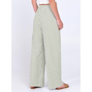 Anrabess Pantalones Palazzo para Mujer, Rayados, de Pierna Ancha, Cintura Alta, con Bolsillos, Ropa Casual para Estar en Casa, Tejido Transpirable - Product Image 5
