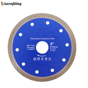 Disque diamanté industriel OEM Turbo 125 mm, soudé haute fréquence, pour meuleuse d'angle, pour céramique, granit, marbre, carrelage en porcelaine, bleu fritté - Product Image 1