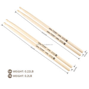 Baquetas de arce 5A 5B 7A 2B Punta de madera Venta al por mayor 5A 7A Premium <span class=keywords><strong>Classics</strong></span> Baquetas de arce Juego de baquetas Niño Adulto Práctica - Product Image 6