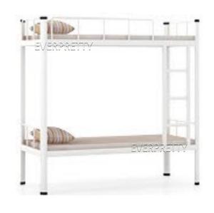Mobilier pour dortoir scolaire Conception économique <span class=keywords><strong>Lit</strong></span> <span class=keywords><strong>superposé</strong></span> à <span class=keywords><strong>double</strong></span> cadre métallique avec échelle pour étudiants - Product Image 5