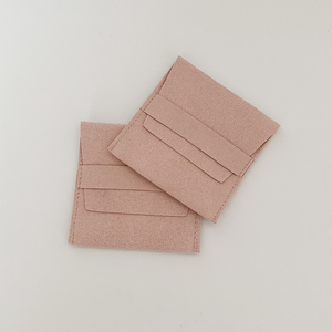 Petite pochette à cordon en microfibre de velours écologique Fuchen, 8*8cm, pour le rangement des bijoux - Product Image 3