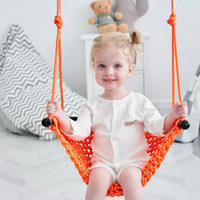 Balancelle tricotée en forme de U Ropecube pour usage intérieur et extérieur, pour enfants et nourrissons, balancelle pour jardin extérieur, chaise suspendue pour bébé