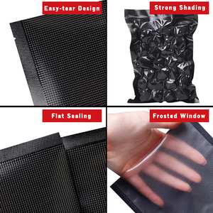 JIJID Textured Embossed Black Clear Vacuum Bags Food <strong>Saver</strong> Vacuum Sealer Rolls Custom Food Bag Food Vacuum Storage Bags - Product Image 3