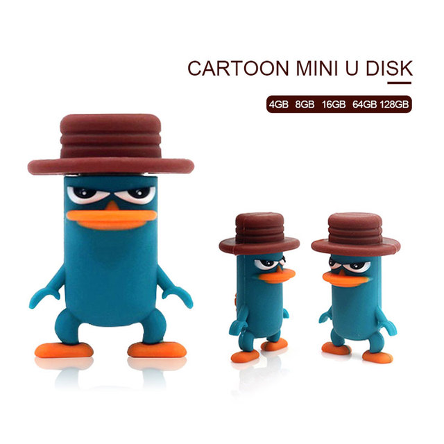 Cute Cartoon Tree Man Flash Drive 64GB 32GB Platypus Pen Drive 2.0 Memory Stick 4GB 8GB 16GB 32GB U Disk