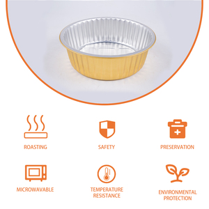 120ml lò microwavable ovenable Vòng đầy màu sắc nhôm lá bánh muffin bánh mini Baking cup nhôm lá mỏng container với nắp - Product Image 5