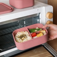 Kotak Makan Bento Silikon Tiga Sekat Kapasitas Besar, Food Grade, Bebas BPA, Dengan Tutup