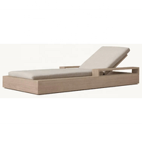 Meubles d'extérieur en bois collection Marbella Chaise longue de patio Chaise en teck Daybed