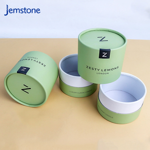 Emballage cylindrique en papier de luxe pour bougies et cire de sable, conçu pour les marques de décoration intérieure haut de gamme - Product Image 1