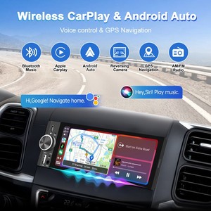 TOPSOURCE Schermo Singolo da 6,28 Pollici MP5 per Auto con CarPlay, Navigazione Online e Controllo Multimediale Centrale - Product Image 2