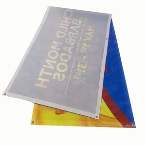 Aangepaste Logo Bedrukte Barrière Wrap Banner Dubbel Gestikte Randen Pvc Gesaldeerde Reclame Mesh Banner Display Accessoires - Product Image 3