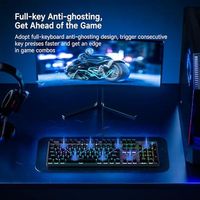 OEM ODM GK400F Gaming Keyboard Mechanical Brown Switch Full Size 104 Keys Wired Keyboard AntiGhosting 20 LED Backlight Modes Erg