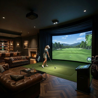 Sistema de Simulador de Golf AR/VR de Alta Precisión para Interiores con Pantalla Táctil y Monitor de Lanzamiento para Entrenamiento de Golf