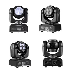 <span class=keywords><strong>Mini</strong></span> LED de doble cara con cabezal móvil, haz de lavado, rotación infinita de 360 °, 4x12W, RGBW, 4 en 1, discoteca, DJ, iluminación de escenario - Product Image 1