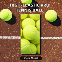 Balle de tennis professionnelle écologique à haute élasticité et durable, diamètre 65 mm, rebond 135-145 cm, poids 50 g, marque OEM, clubs sportifs