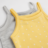 Combinaison pour bébé sans manches, bretelles spaghetti, en coton doux tricoté, pour bébé garçon et fille, fournisseur en gros, qualité supérieure