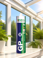 Mastic silicone transparent GP 668, type acétique, séchage rapide, anti-moisissure, pour réparation d'évier de cuisine et de porte en verre