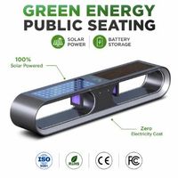 Mobilier urbain intelligent futuriste en acier durable avec collecte de données IoT, point d'accès Wi-Fi et doubles ports USB pour les places urbaines