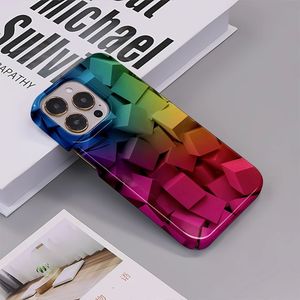 Caso duro do telefone móvel do PC do projeto lustroso do bloco do losango do filme da forma para o <span class=keywords><strong>iphone</strong></span> XS XR 11 12 13 14 15 pro max proteja a tampa traseira - Product Image 6