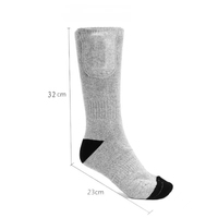 Chaussettes de ski d'hiver décontractées pour hommes en coton thermique chauffé à batterie rechargeable avec logo sur le dessous/le corps pour les sports de ski