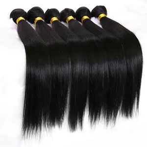 Extensiones de cabello humano brasileño, pelo virgen liso y ondulado, barato, venta al por mayor