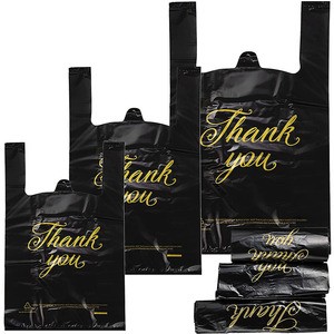 Custom Printed PE LDPE HDPE T-Shirt Vest Plastic Shopping <b>Bags</b> with Logo for Supermarket & Exhibition Use - Product Image 4