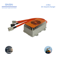 Chargeur embarqué 2kW 50V/48V/54,6V/72V pour tricycle électrique, scooter, voiturette de golf, étanche IP67, 93% de rendement