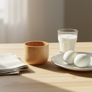 Ensemble de 4 supports à œufs en bois pour la table du petit-déjeuner - Product Image 3