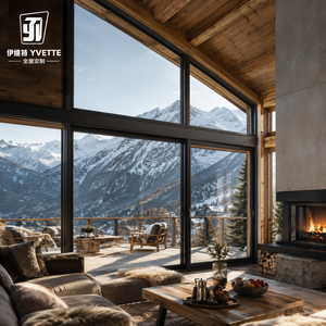 Fenêtre en aluminium à grande vue avec panneau de verre <span class=keywords><strong>large</strong></span> pour les projets de villas modernes et de décoration intérieure - Product Image 3