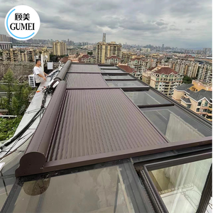 Tenda da Sole Retrattile Motorizzata a Pergola Elettrica con Tetto in <span class=keywords><strong>Alluminio</strong></span> <span class=keywords><strong>e</strong></span> <span class=keywords><strong>Vetro</strong></span> per Patio Esterno - Product Image 5