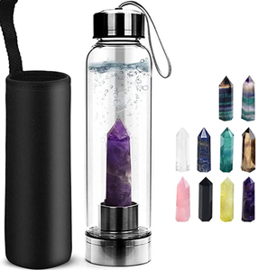 Personalized Eco Friendly Drinking Custom Insulated Bpa Free <strong>Infuser</strong> Healing Crystal <strong>Water</strong> <strong>Bottle</strong> With Custom Logo - Product Image 2