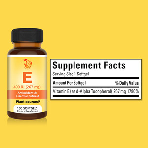 Gélules de vitamine E à marque privée OEM pour le soutien immunitaire, complément de vitamine E, produit de santé en gélules - Product Image 2