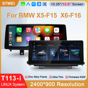 STWEI 2026 Nouveaux écrans fins Système Linux 12,8 pouces Résolution 2400x900 Pour BMW X5 F15 X6 F16 Lecteur multimédia automobile sans fil CarPlay KSW - Product Image 2