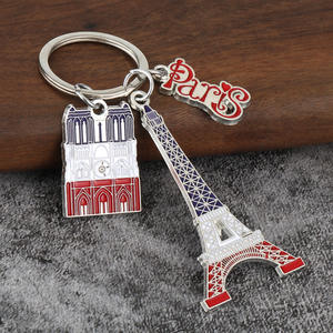 Portachiavi parigi In metallo In lega di zinco In-Stock stile moschettone sigillatura a caduta olio artigianale caratteristiche della torre Eiffel Design Arc De <span class=keywords><strong>Triomphe</strong></span> - Product Image 4