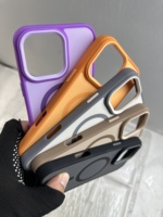 Coque de téléphone en TPU+PC antichoc magnétique de couleur unie pour la série 15 Pro Max/14/13/11/X/7/8