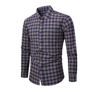 Chemise décontractée à manches longues pour homme Enovate, à carreaux micro, 100 % coton respirant, été, logo au dos, fabrication ODM Inde - Product Image 1