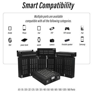 <span class=keywords><strong>Chargeur</strong></span> <span class=keywords><strong>USB</strong></span> <span class=keywords><strong>multi</strong></span>-ports compatible avec la prise <span class=keywords><strong>multi</strong></span>-trous <span class=keywords><strong>Apple</strong></span> et Android pour 10 20 160 ports haute puissance pour les studios de téléphonie - Product Image 2