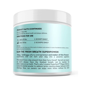 Poudre dentifrice pour chiens et chats pour l'hygiène buccale, élimine la mauvaise haleine, élimine le tartre et la plaque dentaire, soutien immunitaire, enrichi en vitamines - Product Image 4